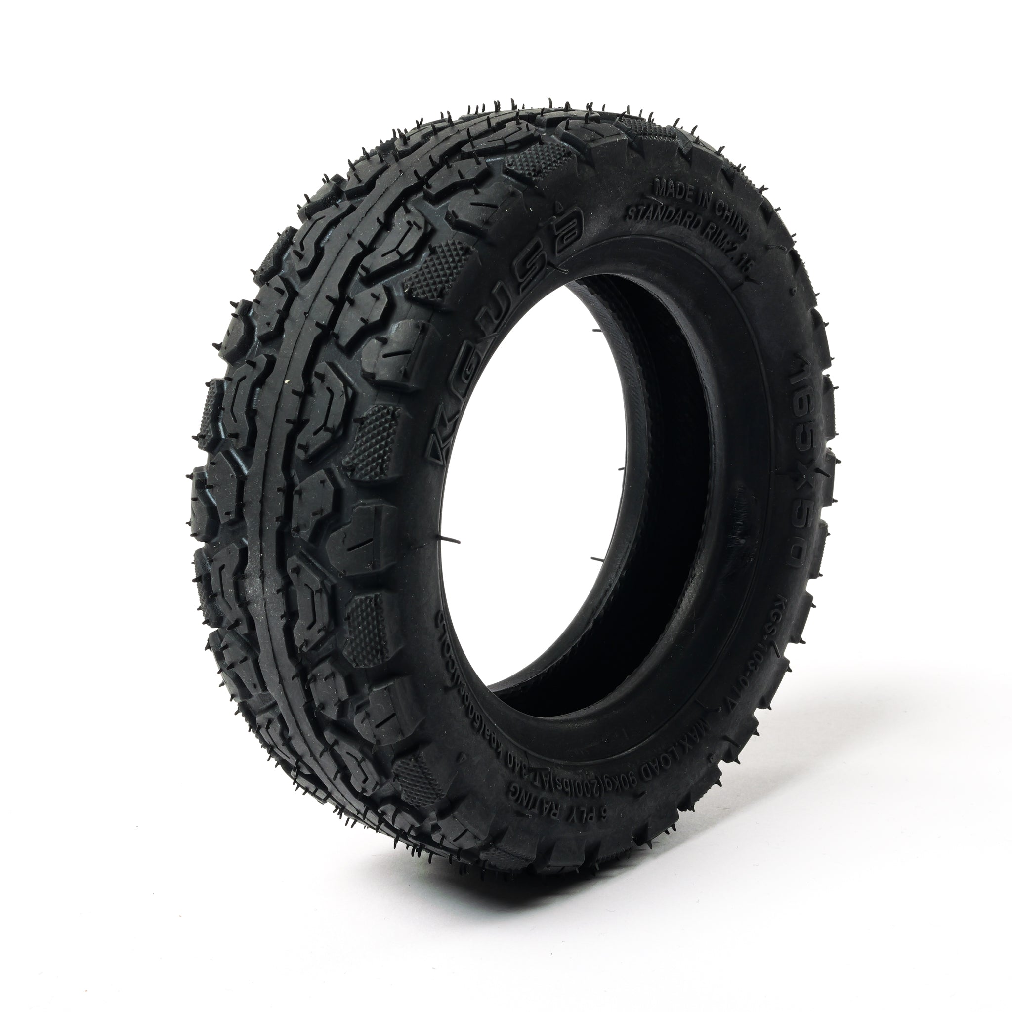 165mm off-road electric skateboard tire with thick reinforced sidewalls and aggressive all-terrain tread pattern
Heavy duty 165mm AT tire for electric skateboards designed for dirt trails, gravel, and off-road riding