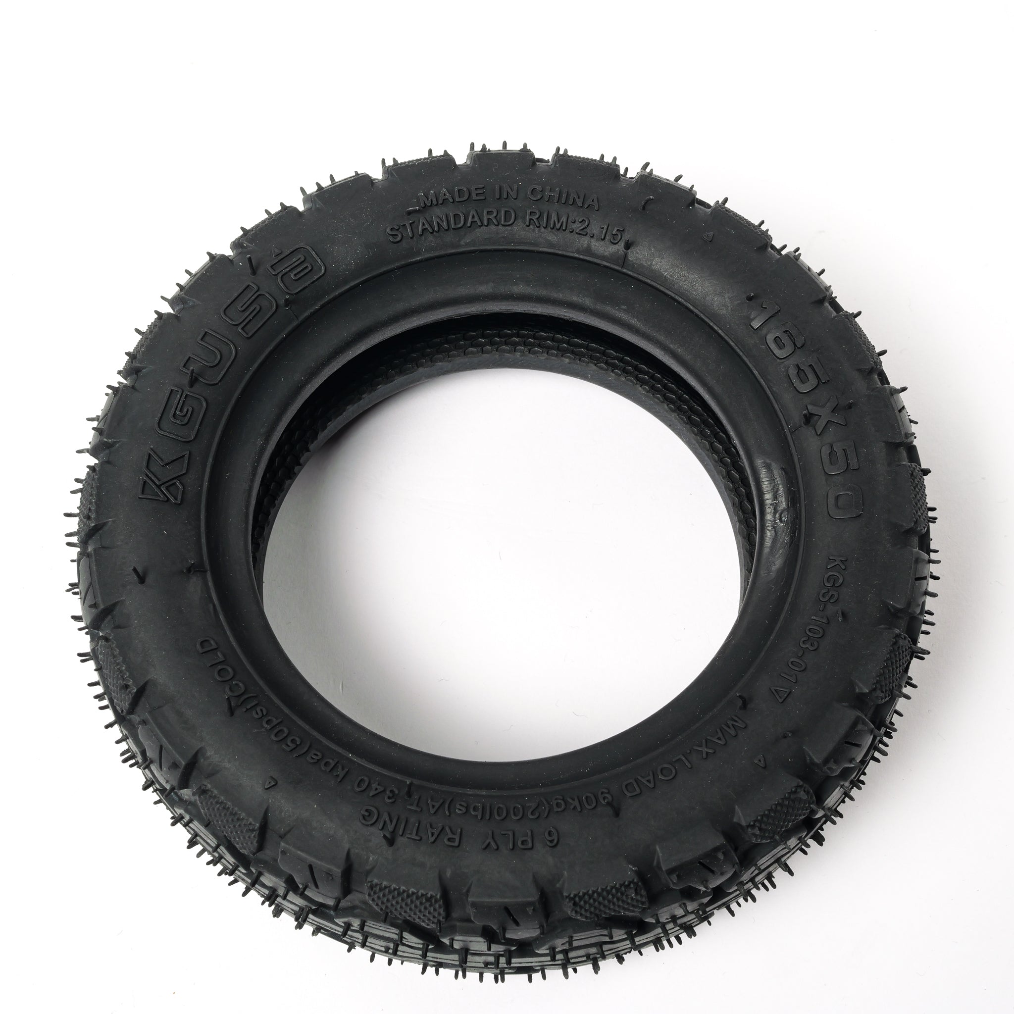 165mm off-road electric skateboard tire with thick reinforced sidewalls and aggressive all-terrain tread pattern
Heavy duty 165mm AT tire for electric skateboards designed for dirt trails, gravel, and off-road riding