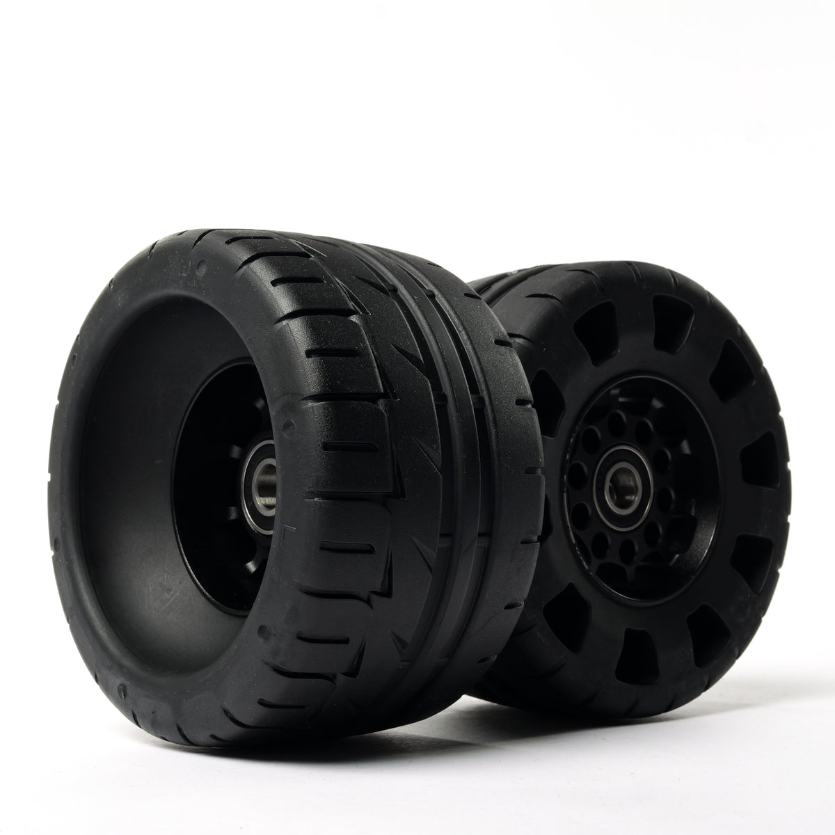 Onsra 115mm x 65mm 70A black rubber electric skateboard wheel with street tread pattern