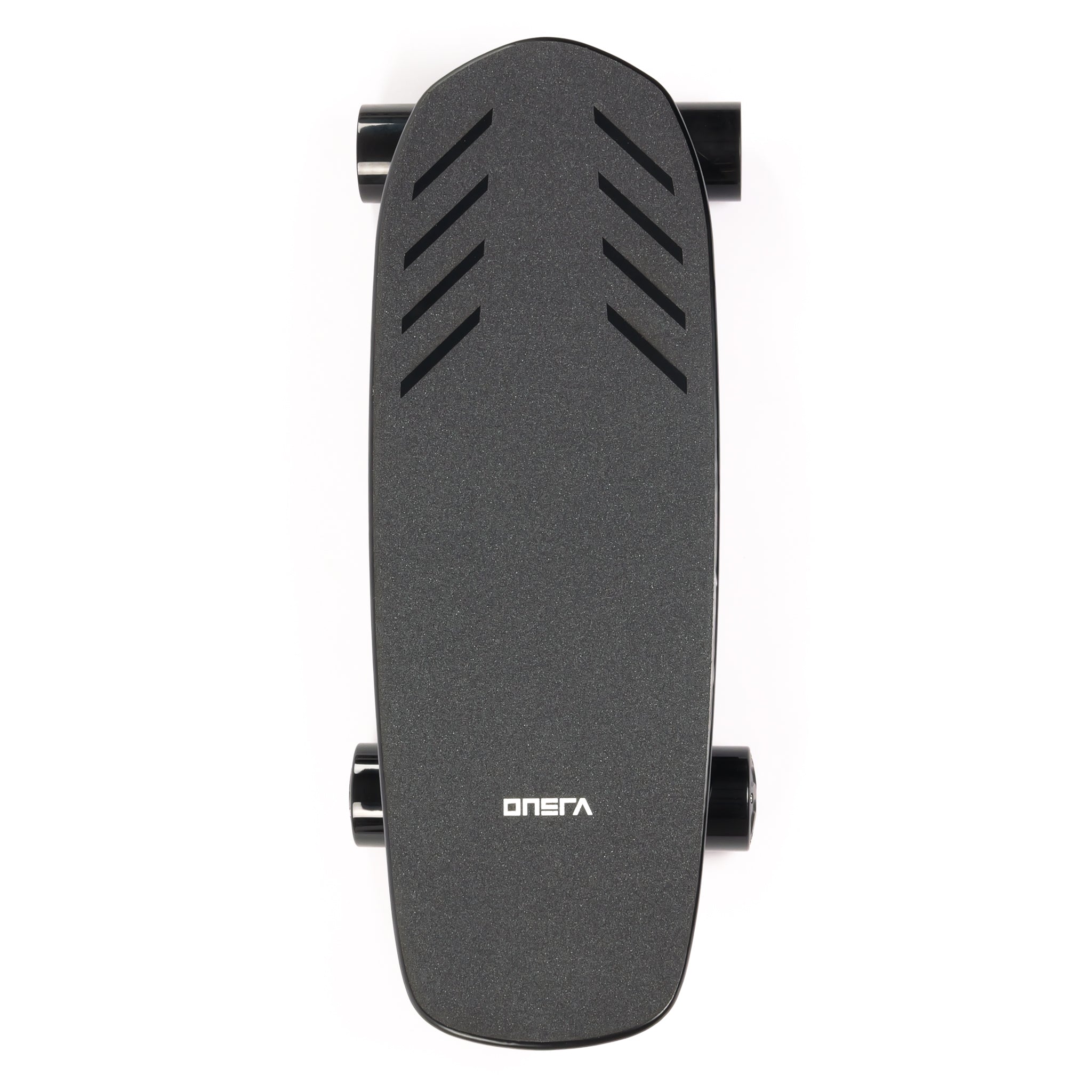 ZENO electric skateboard with lightweight carbon fiber and wood kicktail deck, stealthy hub motors, 14S power system, and swappable 99Wh travel battery — a super powerful yet portable electric longboard for commuting and travel.