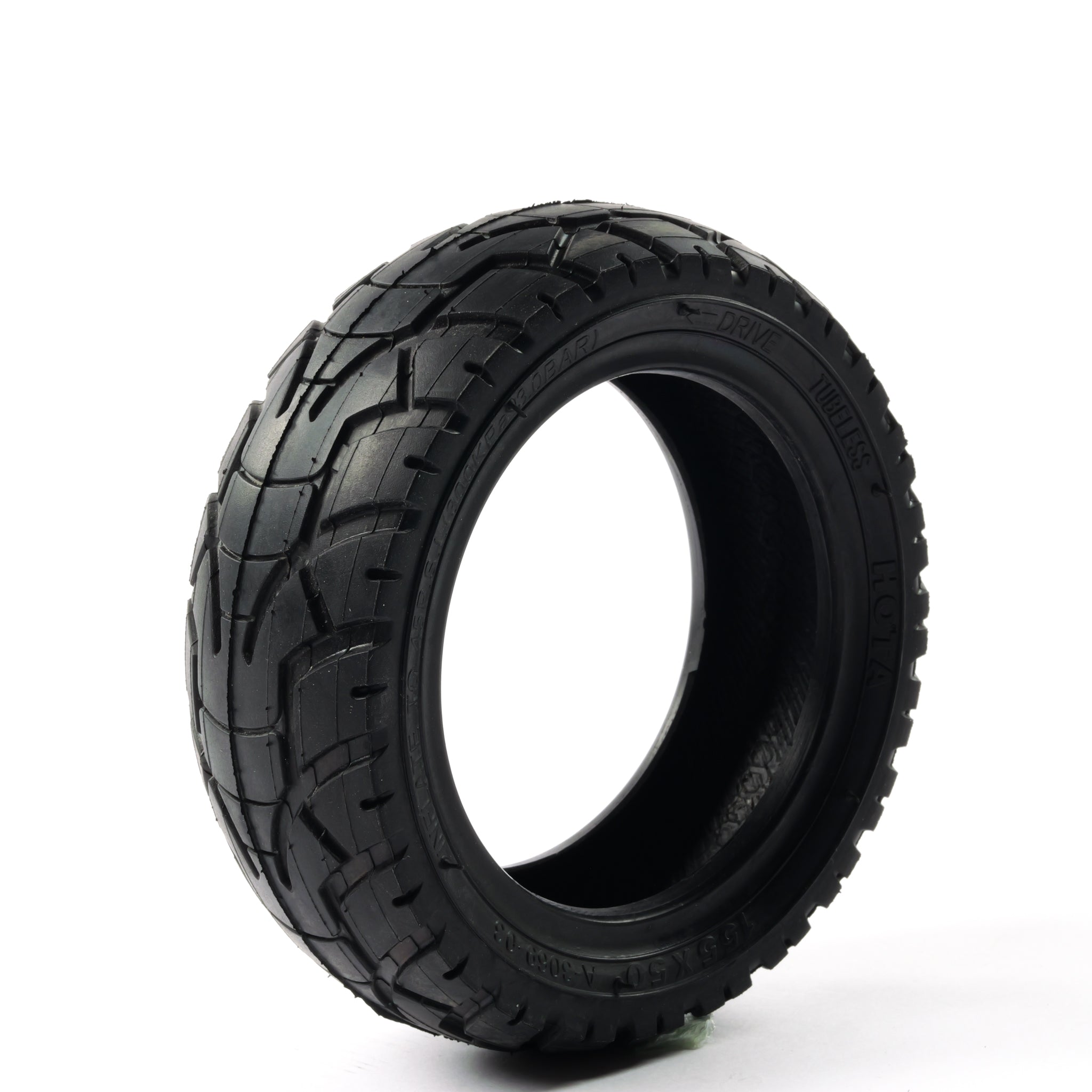 Gen 3 HOTA 155mm electric skateboard tire by ONSRA for street and off-road riding, black tread, 155x50 size