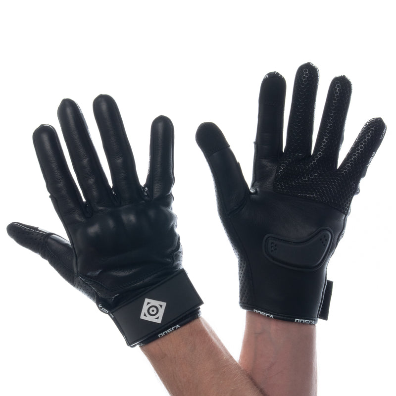 ULTRALIGHT Long-Finger Black Motorbike & Eskate Gloves