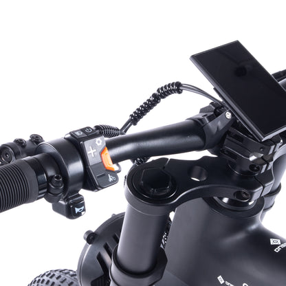 LCD Display am Lenker des ONSRA Cruiser E-Bikes – Steuerung der 5 Unterstützungsstufen und Geschwindigkeitsanzeige.