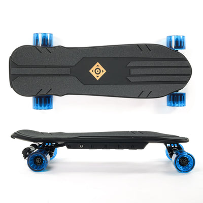 Challenger 2 electric skateboard with kicktail deck, all-CNC trucks and components, high performance esk8 longboard for commuting and carving
