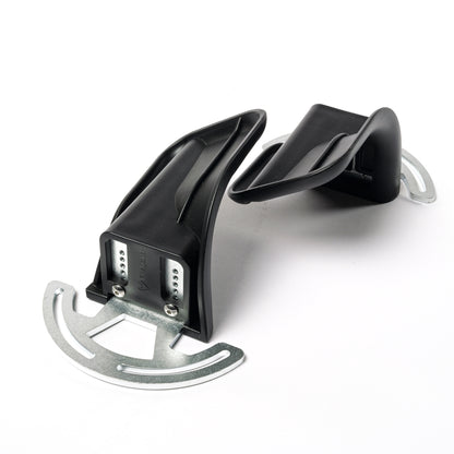 Black adjustable electric skateboard and longboard foot bindings with CNC steel mounting plate for downhill, freeride, carving, drifting, and off-road riding
Adjustable esk8 and longboard bindings with ergonomic foot support and CNC metal base for maximum board control and stability

Electric skateboard foot binding underside with reinforced mounting system and CNC steel plate compatible with longboards and freeride setups
