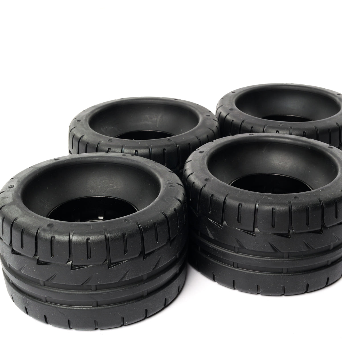 Onsra 115mm x 65mm 70A black rubber electric skateboard wheel with street tread pattern