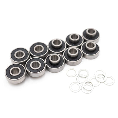 608RS 8mm Skateboard Bearings with integrated Spacers